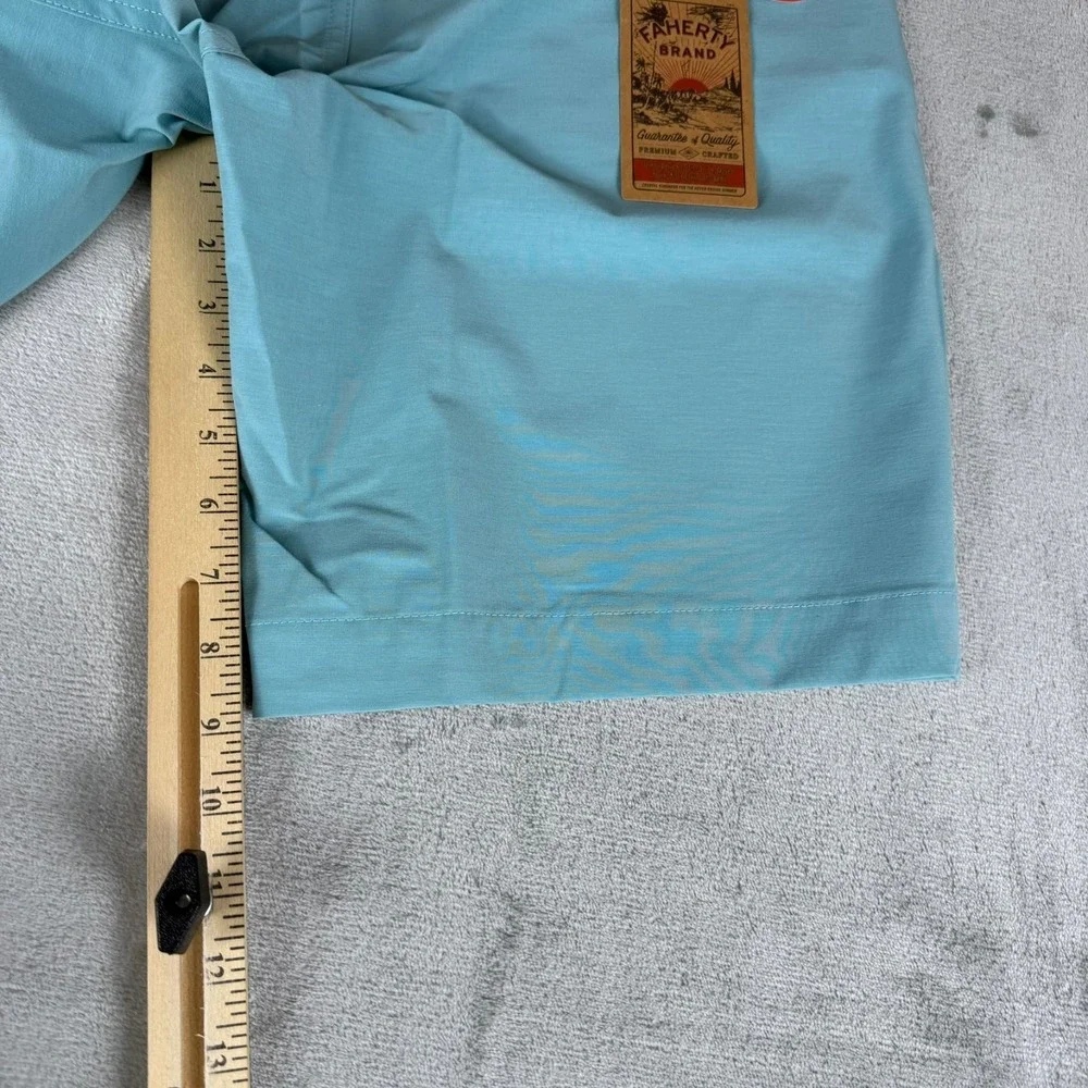 Faherty All-Day Shorts Mens 32 Turquoise Sky 9